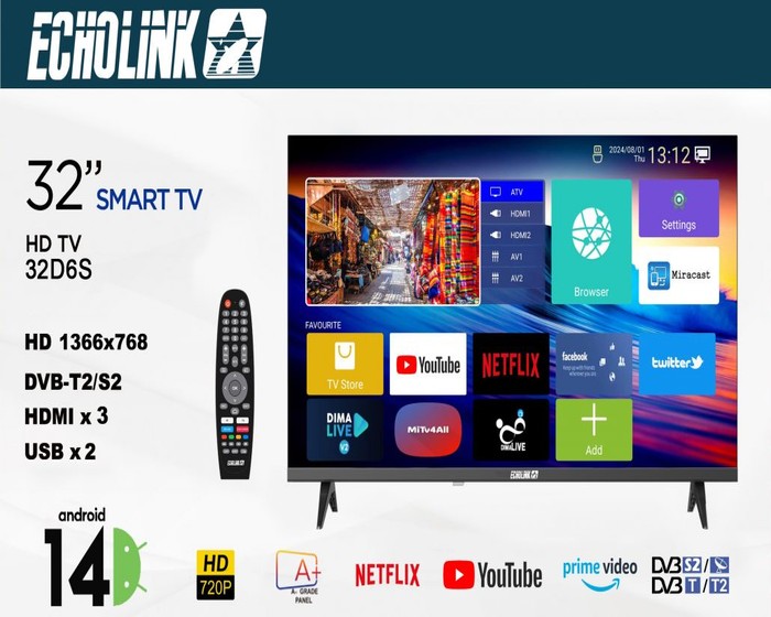 ECHOLINK TV 32″ SMART 32D6S photo 1